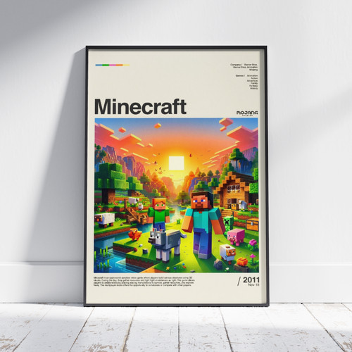 Minecraft video game poster - video,