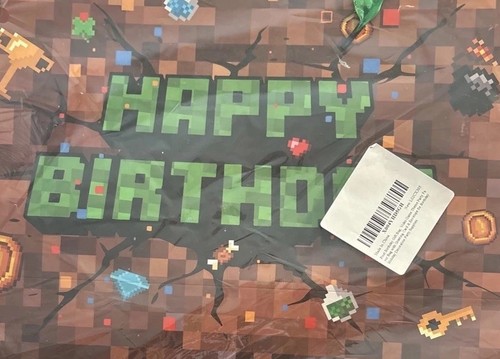 Minecraft happy birthday bag - minecraft,