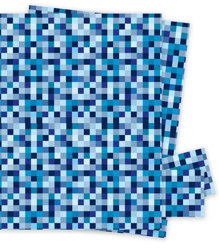 Blue micro pixel - micro, giftwrap