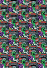 MINECRAFT Birthday Gift Wrap -