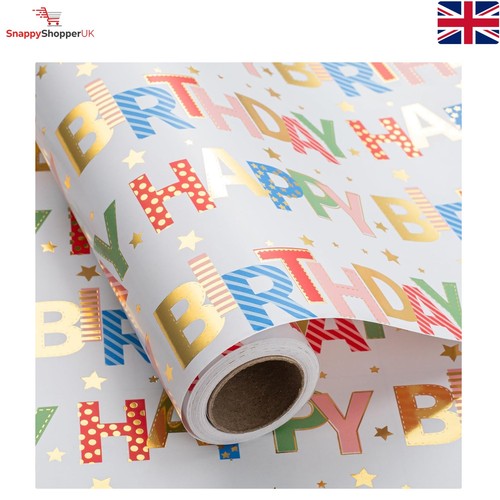 Glossy happy birthday wrapping - glossy,