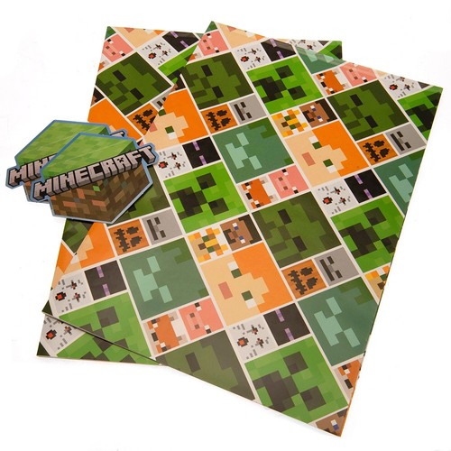 Minecraft gift wrap - minecraft, new