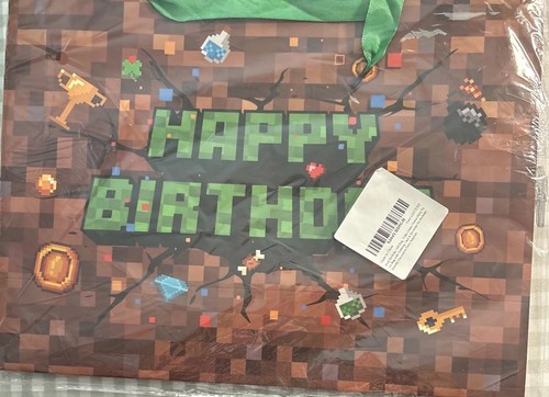 Minecraft happy birthday bag - minecraft,