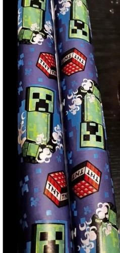 2xminecraft wrapping paper - paper, 3m