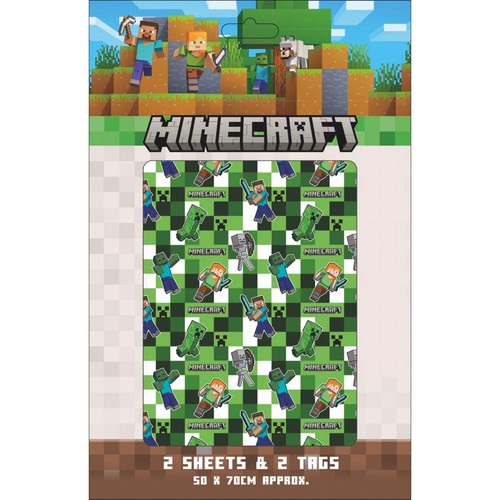 Minecraft gift wrap set 2 - set, (2